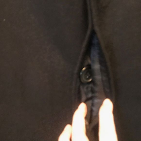 Men's Black Rivet Wool Blend Classic Peacoat Coat Black small - Picture 5 of 9